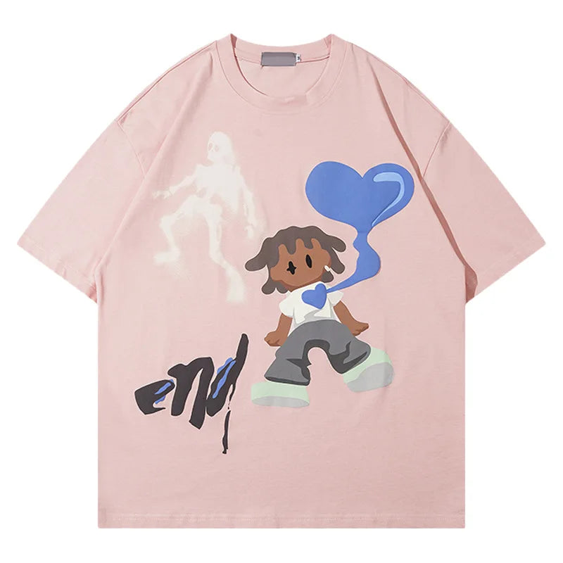 Oversized Graffiti Print T-Shirt