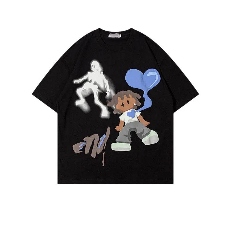 Oversized Graffiti Print T-Shirt