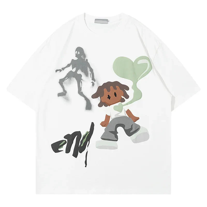 Oversized Graffiti Print T-Shirt